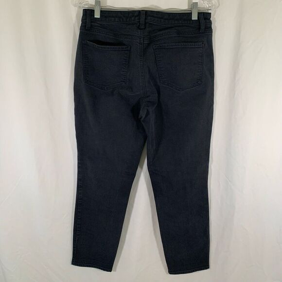 Talbots Flawless Jeans Women's 8 Black Denim Slim Ankle Curvy Mid Rise Cotton Bl - Picture 6 of 7